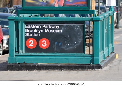 Stair Entrance To Eastern Parkway/Brooklyn Museum Subway Station