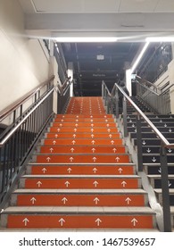 Stair To Platform In Sydney Train In Australia.