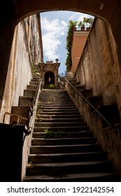 Staircase In Abandoned School In Monti District In Rome