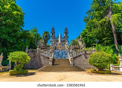 Staircase leading to the church of our lady of remedies in Lamego, Portugal - Powered by Shutterstock