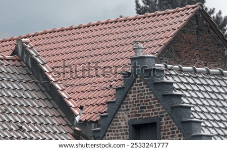 Similar – Image, Stock Photo Staircase roof brick house