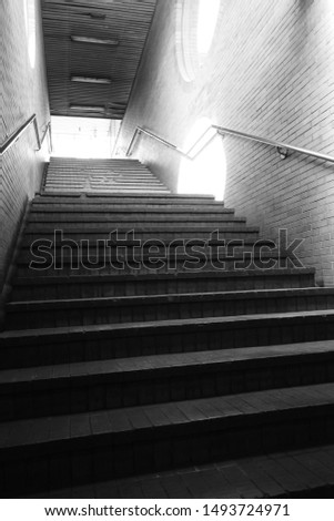 Similar – Aufsteiger Treppe Parkhaus