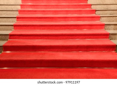 Stairs Covered Red Carpet Stock Photo 97911197 | Shutterstock