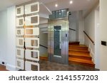 Stairs and elevator of luxury house