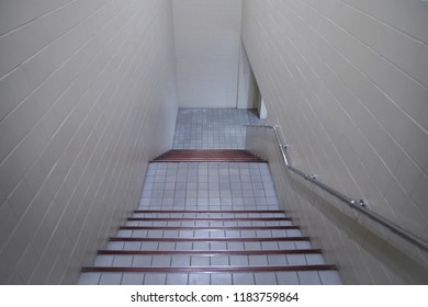 Stairs going down to the basement