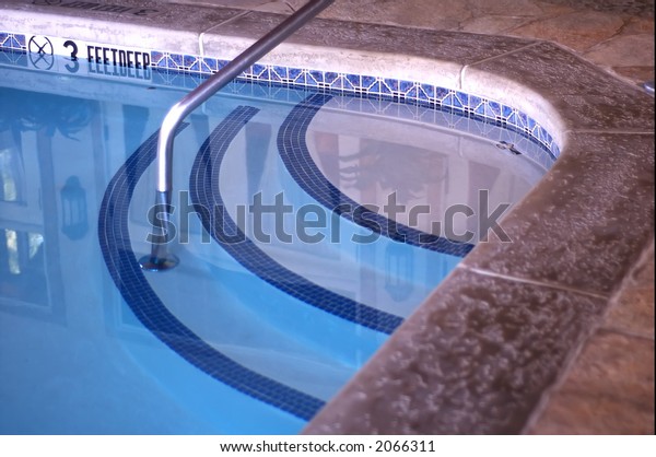 Stairs Handrail Swimming Pool 3 Feet Stock Photo Edit Now 2066311