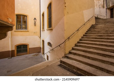 stairs on the fourvière hill in old lyon
