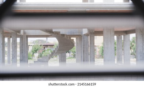 Stairs On An Unfinished House