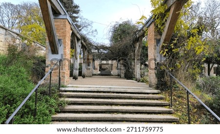 stairs and shading structures in the park