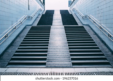 Stairs Of Subway Station,Beijing