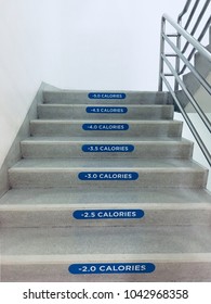 Up the stairs,lose calories - Shutterstock ID 1042968358