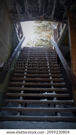 stairway to heaven in the winter