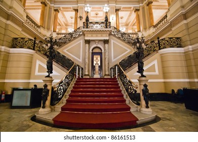 Stairway inside classical building - Shutterstock ID 86161513