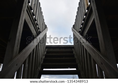 stairway leading up to an observation tower