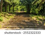 Stairway to the Liberty Memorial on Shipka Peak, Bulgaria