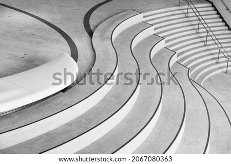 Stairway of modern architecture. Building abstract background