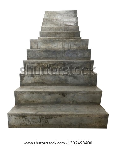 stairway on white background