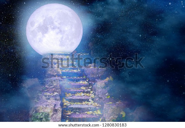 Stairway To The Skies, full\
moon