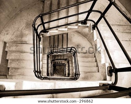 Stairwell - lithograph