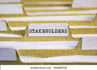 Stakeholders Word On Card Index