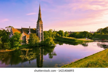 St.Albans Church Located In The Churchill Park, Copenhagen 