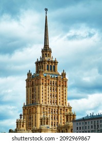 Stalin Architecture In Moscow City Background