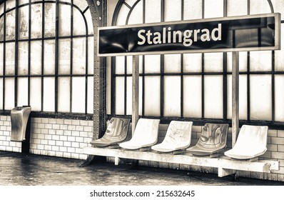 Stalingrad Metro Station In Paris.