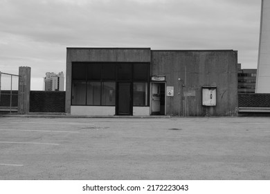 Stamford, Connecticut USA- June 27. 2022: Municipal Parking Garage. Aging Infrastructure. Downtown Stamford.