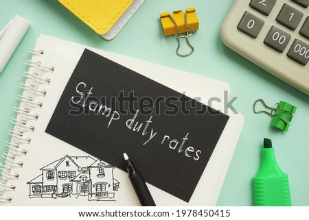 Stamp duty rates is shown on the photo using the text