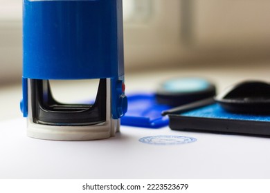 Stamp and print paper closeup