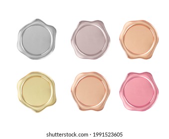 stamp, seal in various colors, File contains clipping path