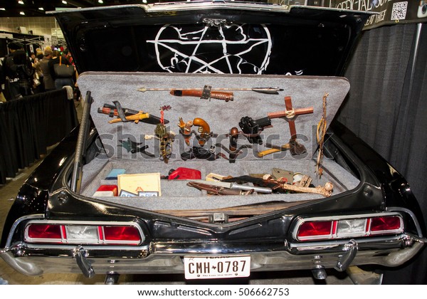 STAN LEES\
LOS ANGELES COMIC CON: October 29, 2016, Los Angeles, California.\
Screen used 1969 Chevrolet Impala called Baby used in the CW\
Television show Supernatural on\
display.