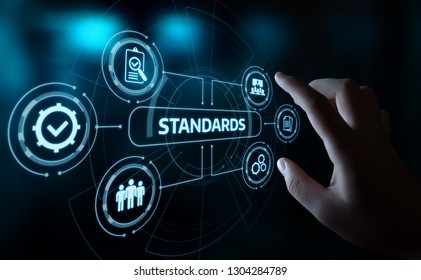 Standard Quality Control Certification Assurance Guarantee Internet Business Technology Concept. - Shutterstock ID 1304284789