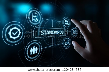 Standard Quality Control Certification Assurance Guarantee Internet Business Technology Concept.