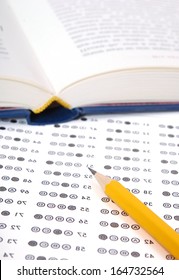 Standardized Quiz Or Test Score Sheet With Multiple Choice Answers