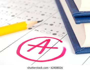 Standardized Quiz Or Test Score Sheet With Multiple Choice Answers