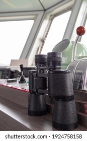 Standby Binocular On Tugboat Bridge