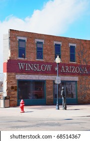 Standin On Corner Winslow Arizona Historic Stock Photo 68514367 ...