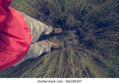 standing in field