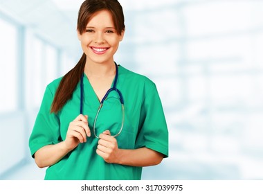 Standing Nurse Stock Photo (Edit Now) 317039975