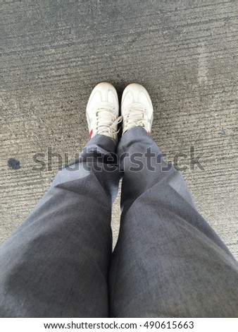 Standing on the groundfloor