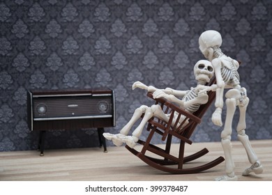 Skeleton On Chair Stock Photos Images Photography Shutterstock