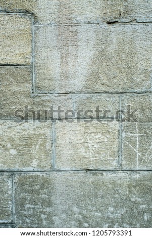 A standing stone wall