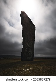 The Standing Stones Of Stenness, Neolithic Monument On Orkney Scotland