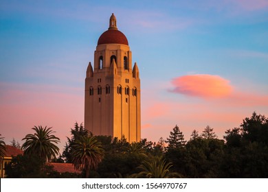 Stanford University Hoover Tower At Sunset