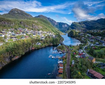 Stanghelle is a village in Vaksdal municipality in Vestland county, Norway. - Shutterstock ID 2207245095