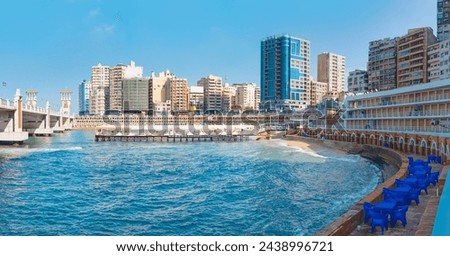 Stanley Bridge on the beach of Alexandria, popular place of visit in Egypt