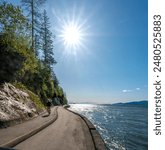 Stanley Park Seawall Bike and walking path, Vancouver, British Columbia, Canada