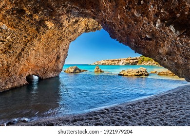 Staousa "cavebeach", Kalo Nero village, Sitia municipality, Lassithi, Crete, Greece. - Powered by Shutterstock