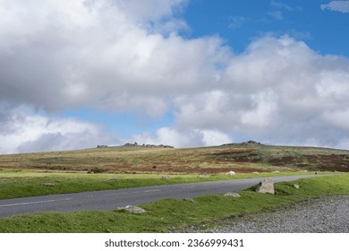 Staple tors Dartmoor view from carpark easy walk to the top  - Shutterstock ID 2366999431